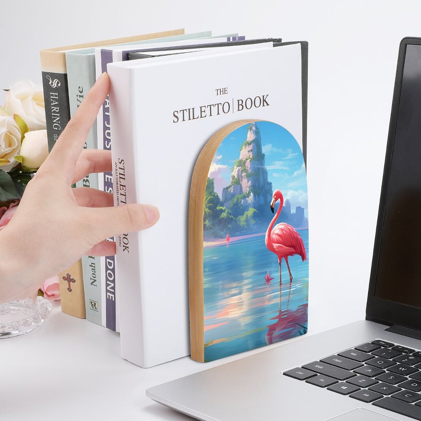 Bookends SolarLab_Flamingos_tropical_sea_island_sunlight_fantasy_stock_i_2ed02f3b-258a-4584-b85c-c49030f83fa7 Style-5 One Size normal-online-PERSONAL DESIGN