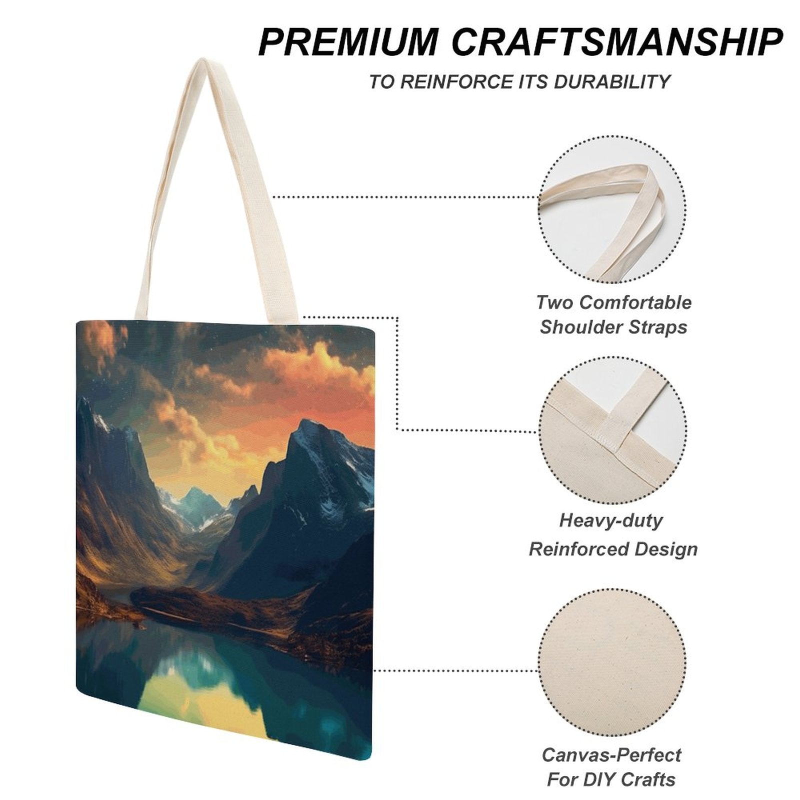 Canvas Tote Bag Double SolarLab_Norwegian_aurora_summer_mountains_forests_hyper-detail_b24d068a-fdf6-4546-a8c1-9a8ab663bddf Style-7 38×41cm normal-online-PERSONAL DESIGN