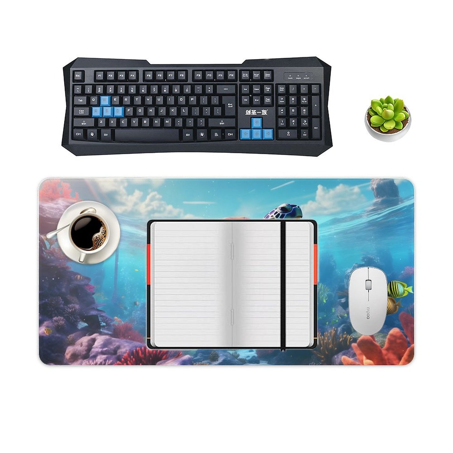 Desk Mat SolarLab_Sea_turtles_tropical_sea_island_sunlight_fantasy_stock_a8e2acd4-f704-46d7-956a-d919666d76ff normal-online-PERSONAL DESIGN