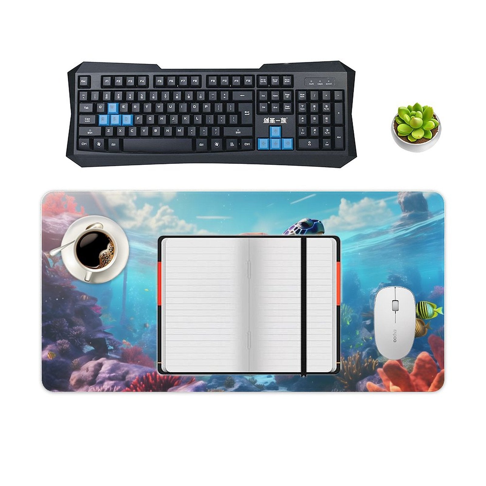 Desk Mat SolarLab_Sea_turtles_tropical_sea_island_sunlight_fantasy_stock_a8e2acd4-f704-46d7-956a-d919666d76ff normal-online-PERSONAL DESIGN