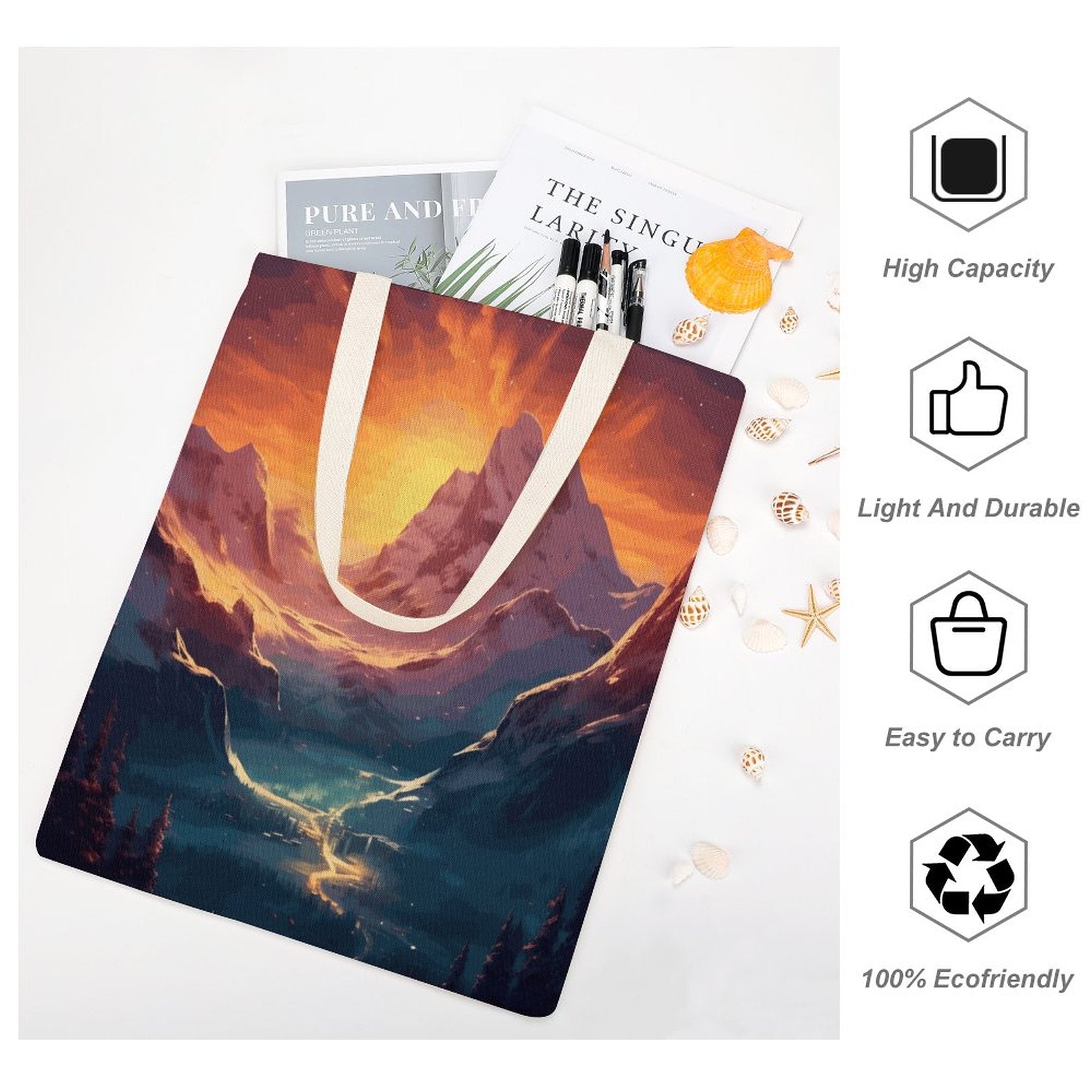 Canvas Tote Bag Double SolarLab_Norwegian_aurora_winter_mountains_forests_hyper-detail_a7427f32-3528-4890-abde-0738f38c252c Style-1 38×41cm normal-online-PERSONAL DESIGN