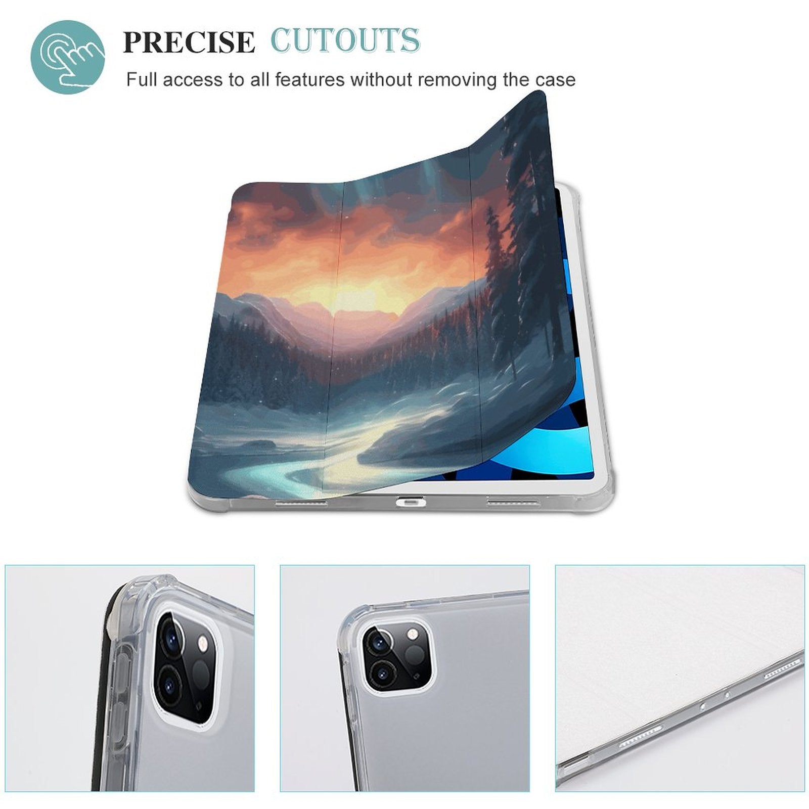 The Ipad Pen Slot Case SolarLab_Norwegian_aurora_winter_mountains_forests_hyper-detail_569b47dc-9312-4b74-b052-f4d3b554921e normal-online-PERSONAL DESIGN