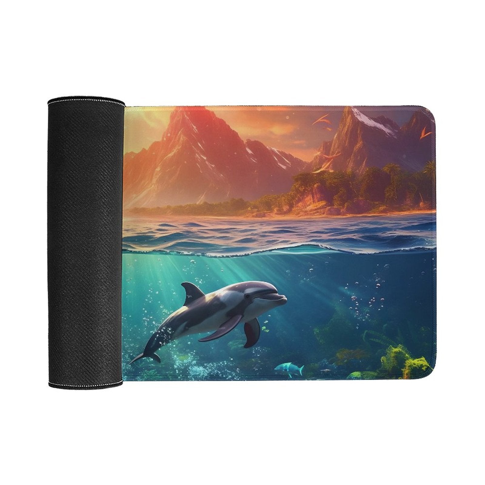 Desk Mat SolarLab_Dolphins_tropical_sea_island_sunlight_fantasy_hyper-de_f2db25c8-82f5-45d9-9ff2-698e69821ae5 normal-online-PERSONAL DESIGN