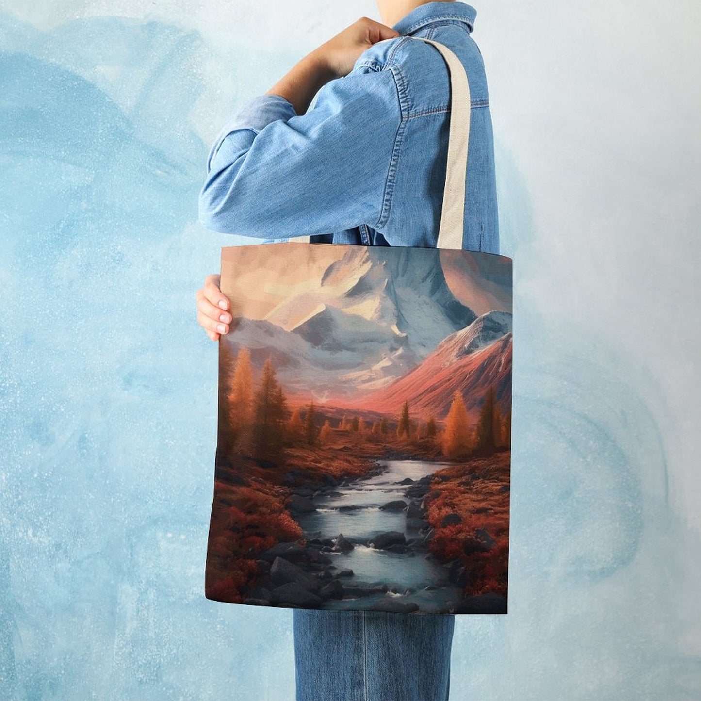 Canvas Tote Bag Double SolarLab_Norwegian_aurora_autumn_mountains_forestshyper-detail__935e43e8-37e6-44dc-8597-129fbe22a01a Style-9 38×41cm normal-online-PERSONAL DESIGN