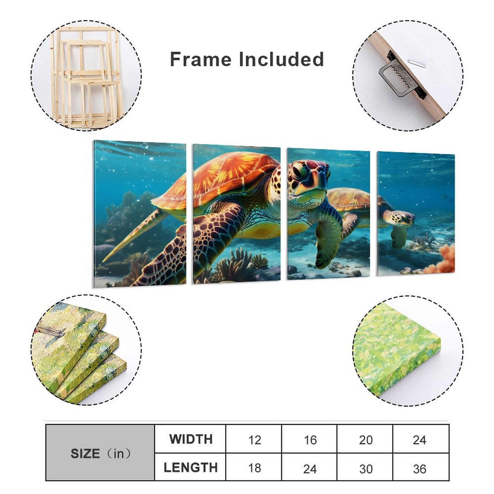4 Panel Hanging Posters Vertical SolarLab_Sea_turtles_tropical_sea_island_sunlight_hyper-detail__f51f3df4-db17-400d-8a6f-7664e53448e9 normal-online-PERSONAL DESIGN