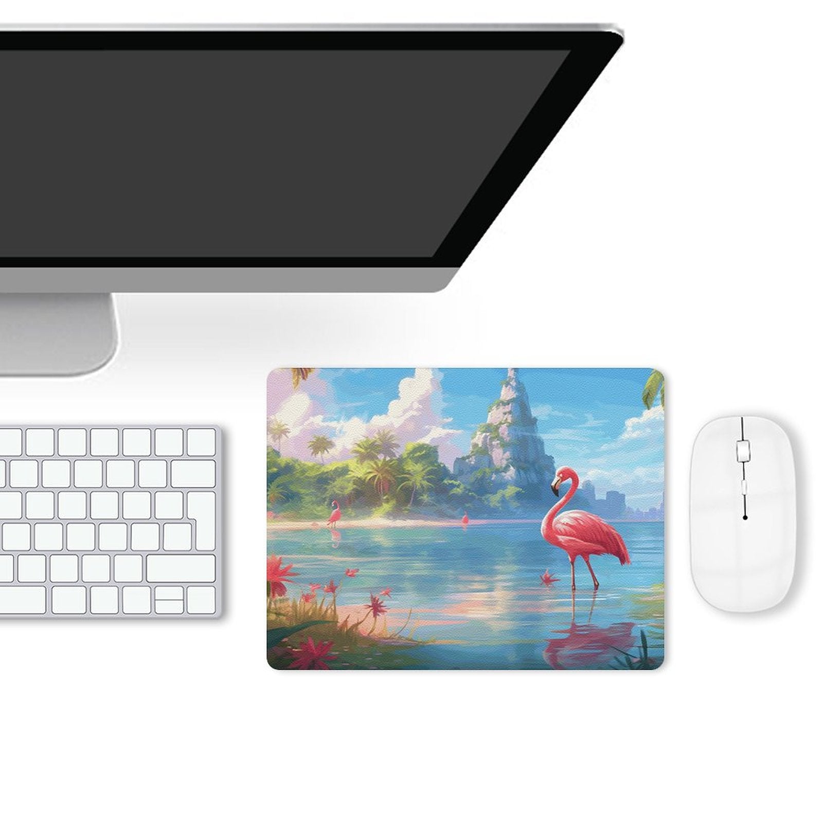 Leather Mouse Pad Flamingos_002 Style-1 One Size normal-online-PERSONAL DESIGN