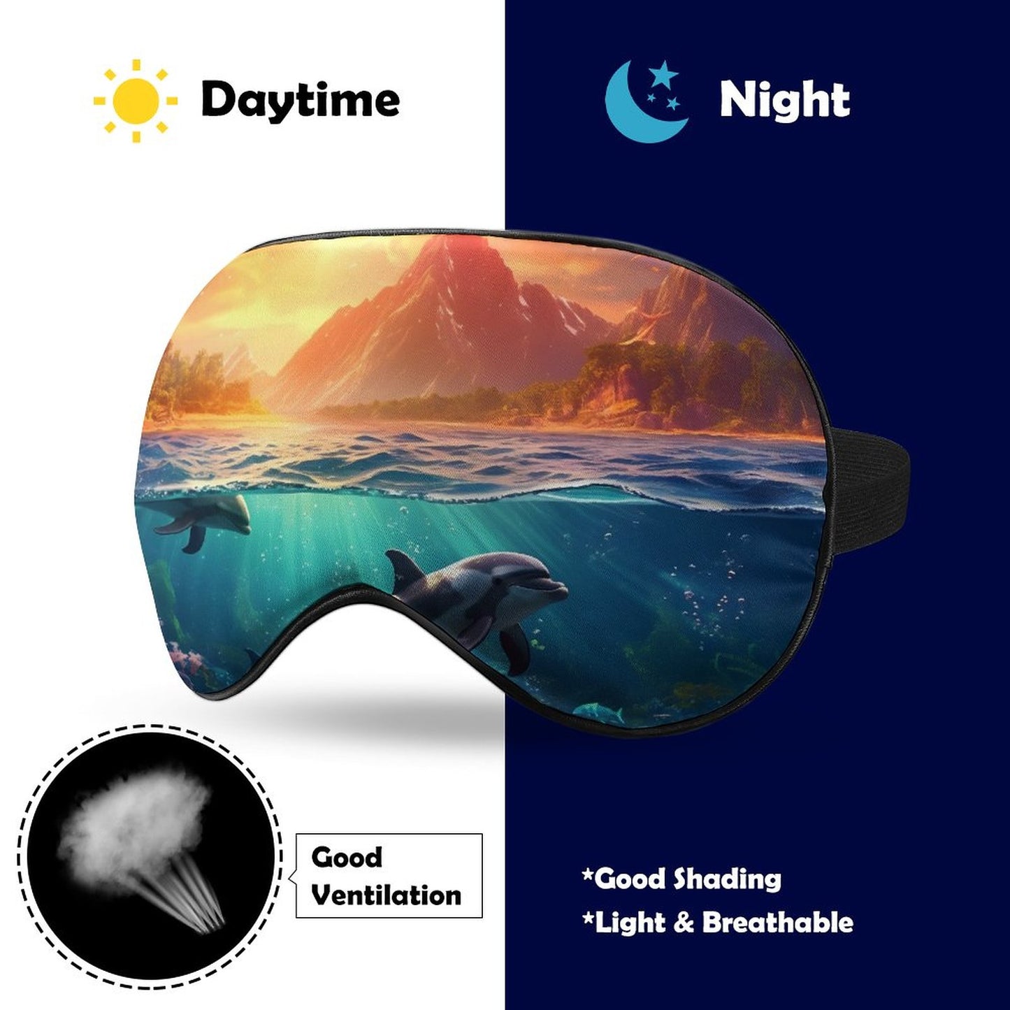 Sleep Mask Dolphins HSM01B002 normal-online-PERSONAL DESIGN