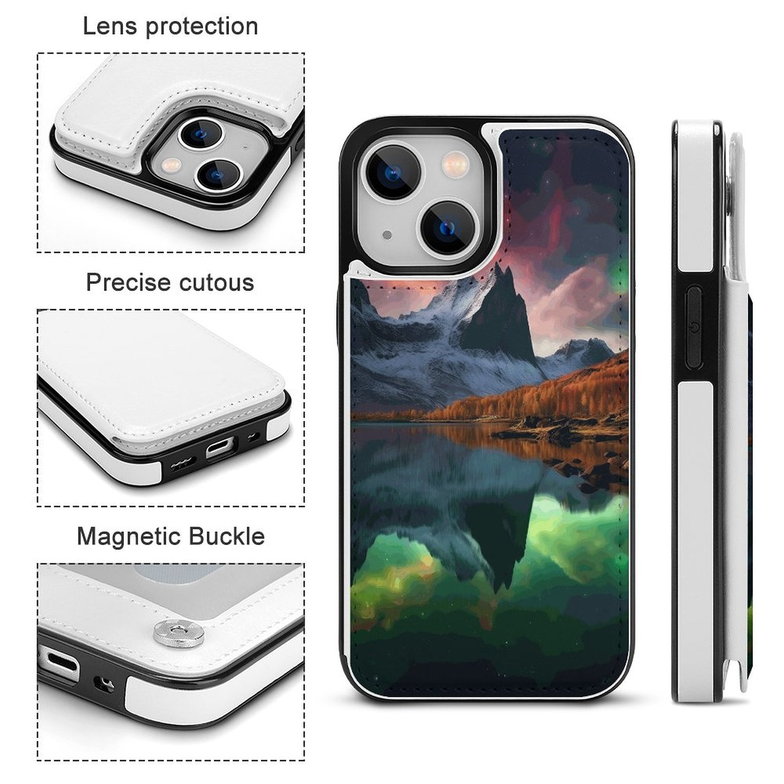 Mobile Phone Case for Apple IPhone 14 SolarLab_Norwegian_aurora_autumn_mountains_forests_lake_hyper-d_fd6b31eb-d54c-4ac7-9098-1bd7b0c69e9a normal-online-PERSONAL DESIGN