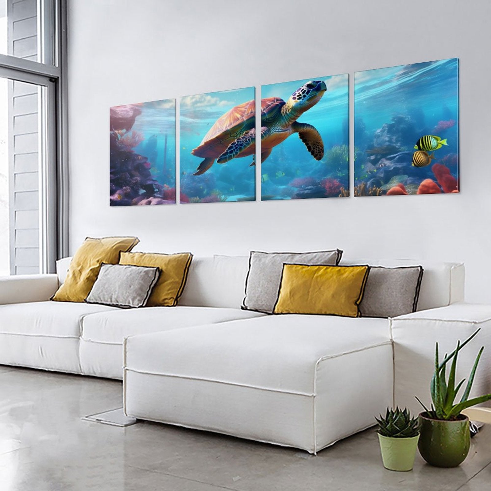 4 Panel Hanging Posters Vertical SolarLab_Sea_turtles_tropical_sea_island_sunlight_fantasy_stock_a8e2acd4-f704-46d7-956a-d919666d76ff normal-online-PERSONAL DESIGN