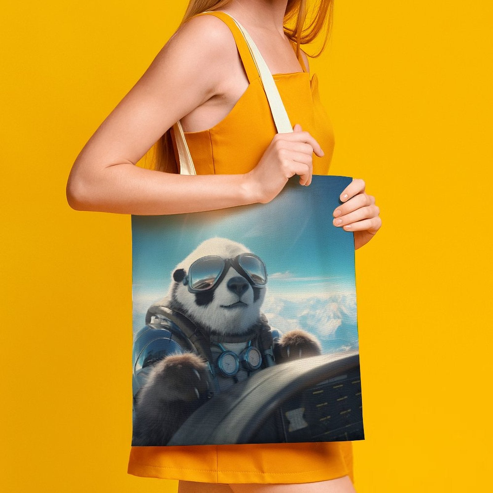 Canvas Tote Bag Double SolarLab_a_Panda_pilot_drive_a_private_jet_in_the_sky_on_the_Ar_a1b900e0-67e7-43cc-92f7-d49f00b1e4bb Style-5 38×41cm normal-online-PERSONAL DESIGN