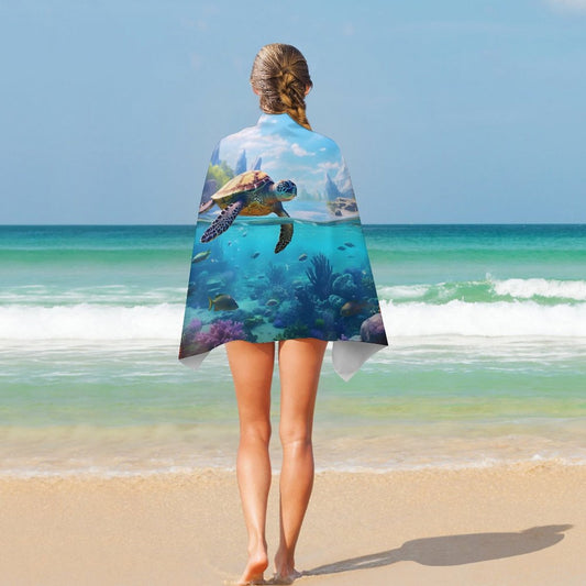 Beach Towel SolarLab_Sea_turtles_tropical_sea_island_sunlight_hyper-detail__65df3ce3-5f7c-49b3-937e-af866806c8be Style One Size normal-online-PERSONAL DESIGN