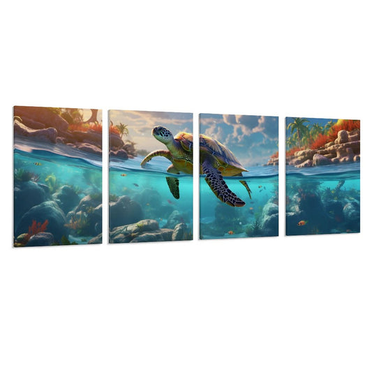 4 Panel Hanging Posters Vertical SolarLab_Sea_turtles_tropical_sea_island_sunlight_hyper-detail__88c311a8-1508-4981-8598-3d2b7de2cfd0 normal-online-PERSONAL DESIGN
