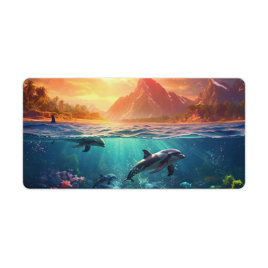 Desk Mat SolarLab_Dolphins_tropical_sea_island_sunlight_fantasy_hyper-de_f2db25c8-82f5-45d9-9ff2-698e69821ae5 normal-online-PERSONAL DESIGN