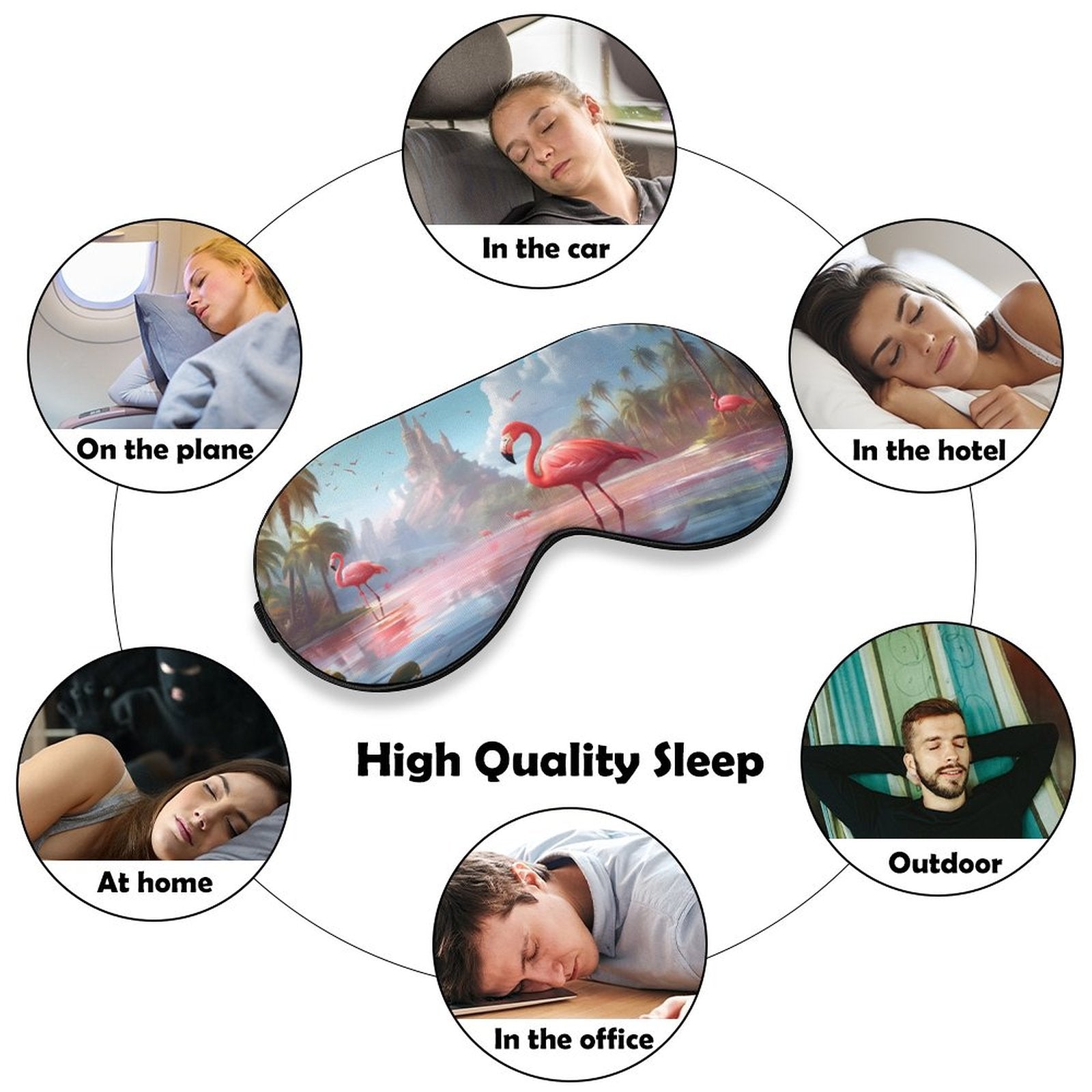 Sleep Mask Flamingos HSM01A005 normal-online-PERSONAL DESIGN