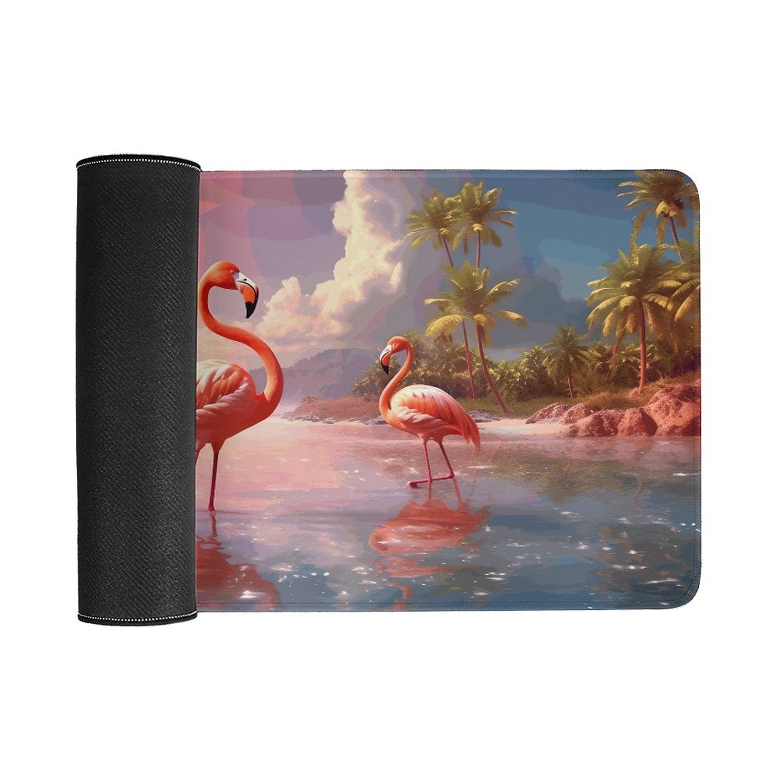 Desk Mat Overlock, Tropical Flamingos, DA04A12 - iTopMax