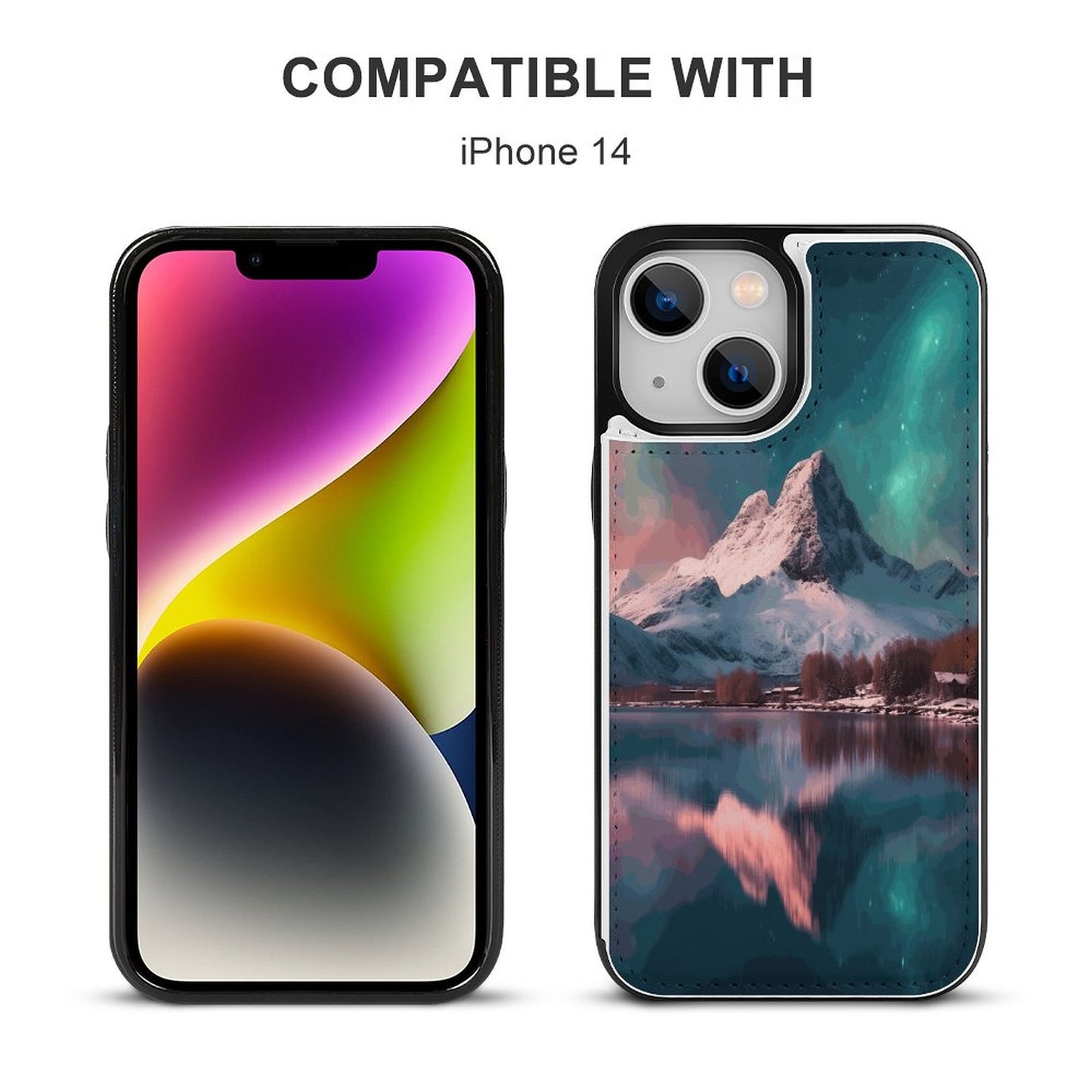 Mobile Phone Case for Apple IPhone 14 SolarLab_Norwegian_aurora_winter_mountains_forests_lake_hyper-d_02eaf923-bc93-48e1-828a-35b11ccc5bd9 normal-online-PERSONAL DESIGN