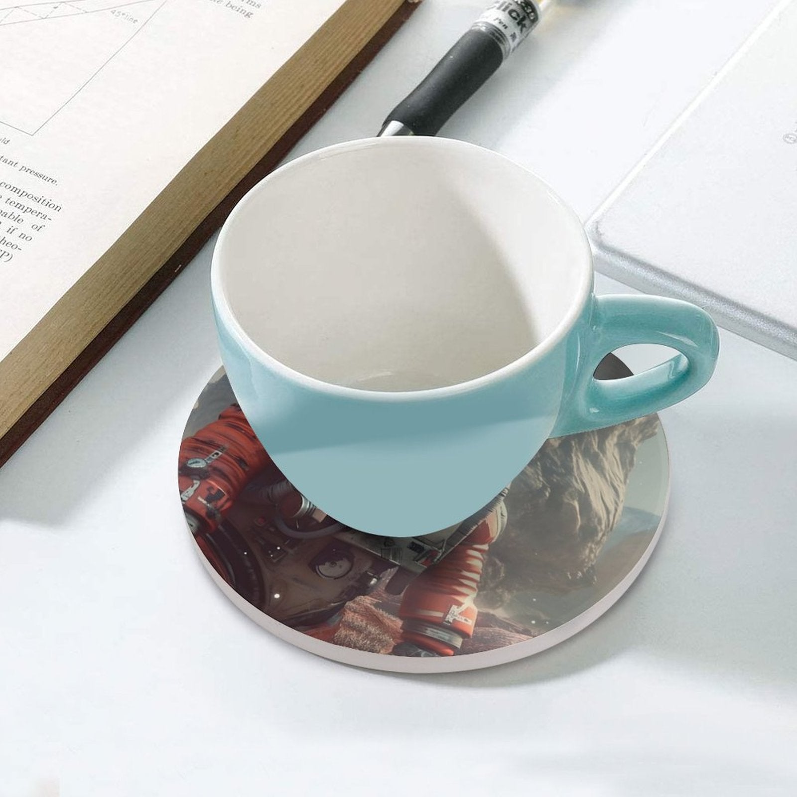 Ceramic Coasters (Round) SolarLab_a_Panda_astronaut_walk_on_the_Mars_spaceship_sci-fi_pu_733438a8-767e-4923-9f27-a755fad1349c normal-online-PERSONAL DESIGN