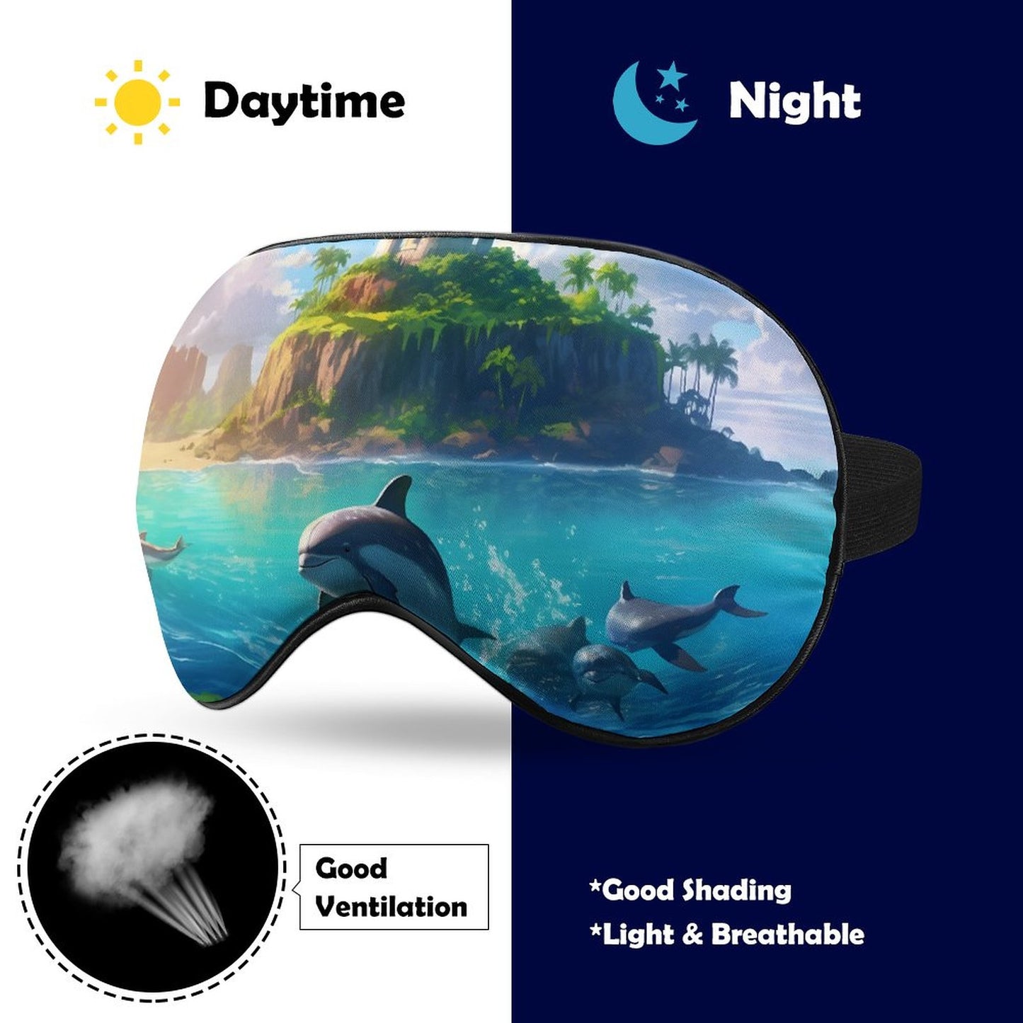 Sleep Mask Dolphins HSM01B004 normal-online-PERSONAL DESIGN