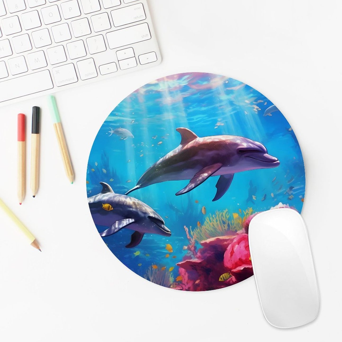 Mouse Pad SolarLab_Dolphins_tropical_sea_hyper-detail_high_resolution_8k_655814c8-b7f8-4c4c-9763-de92d9ff2f5d_ Style-9 20*20cm normal-online-PERSONAL DESIGN