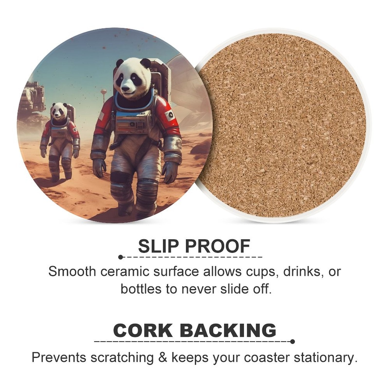 Ceramic Coasters (Round) SolarLab_Pandas_astronaut_walk_on_the_Mars_starship_Cyberpunk_f_fa1980bb-0343-4844-a352-fb0e5c8bf928 normal-online-PERSONAL DESIGN
