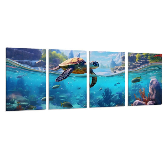 4 Panel Hanging Posters Vertical SolarLab_Sea_turtles_tropical_sea_island_sunlight_hyper-detail__65df3ce3-5f7c-49b3-937e-af866806c8be normal-online-PERSONAL DESIGN