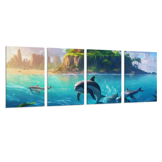 4 Panel Hanging Posters Vertical SolarLab_Dolphins_tropical_sea_island_sunlight_fantasy_stock_il_fcec8005-dae5-4c03-8fbd-f778649c18b4 normal-online-PERSONAL DESIGN