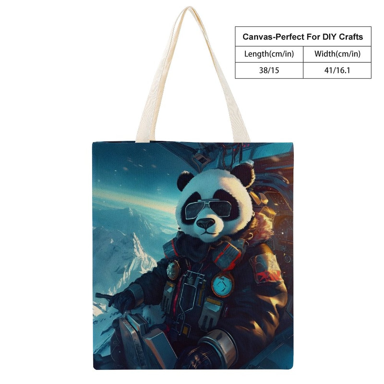 Canvas Tote Bag Double SolarLab_a_Panda_pilot_drive_a_helicopter_in_the_sky_on_snow_mo_8e640655-0f67-4173-93b1-8346e2bd7e2a Style-11 38×41cm normal-online-PERSONAL DESIGN