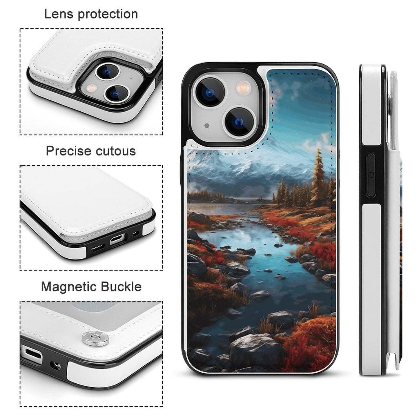 Mobile Phone Case for Apple IPhone 14 SolarLab_Norwegian_aurora_autumn_mountains_forests_lake_hyper-d_e2aa2e52-6a16-40cc-b676-99c207efe850 normal-online-PERSONAL DESIGN