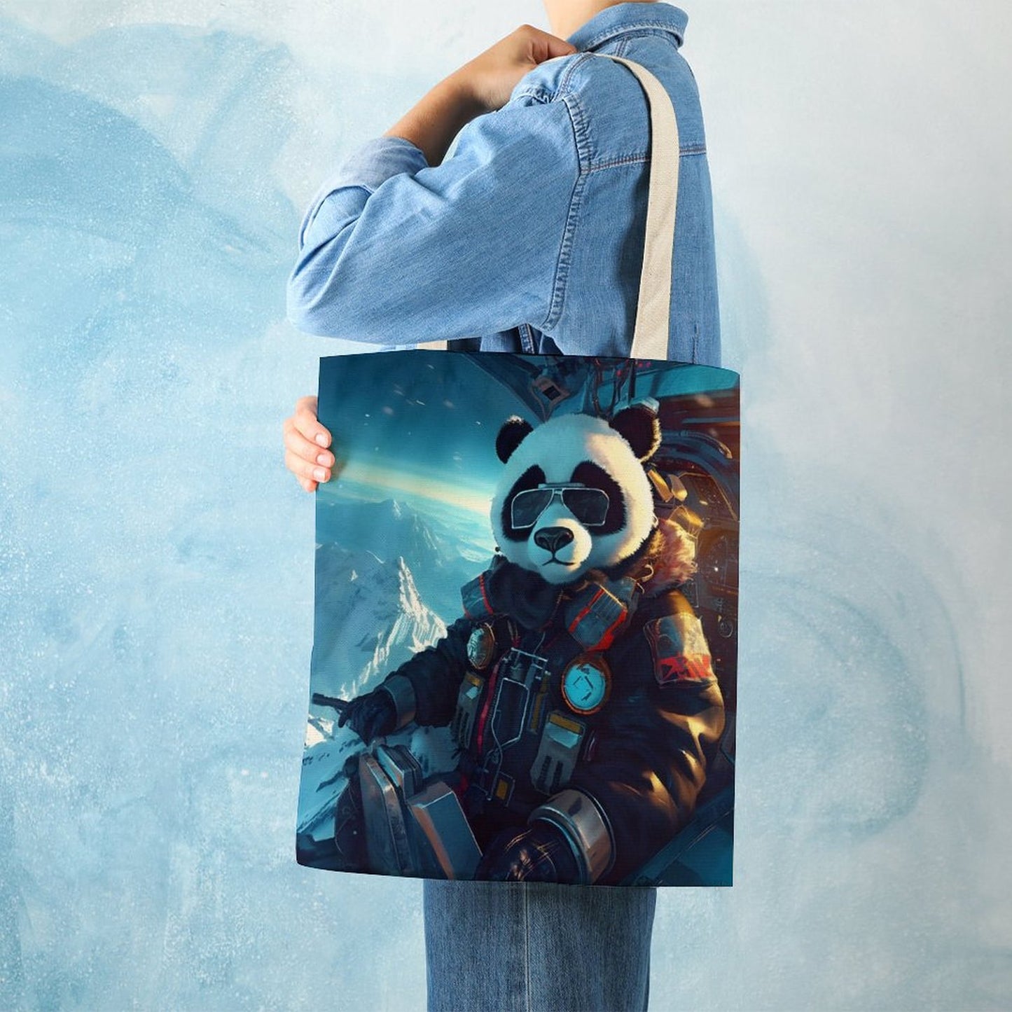 Canvas Tote Bag Double SolarLab_a_Panda_pilot_drive_a_helicopter_in_the_sky_on_snow_mo_8e640655-0f67-4173-93b1-8346e2bd7e2a Style-11 38×41cm normal-online-PERSONAL DESIGN
