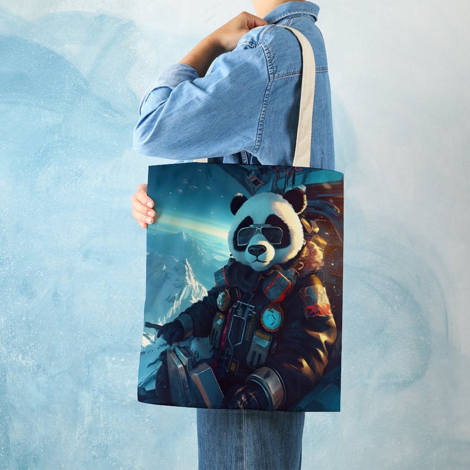 Canvas Tote Bag Double SolarLab_a_Panda_pilot_drive_a_helicopter_in_the_sky_on_snow_mo_8e640655-0f67-4173-93b1-8346e2bd7e2a Style-11 38×41cm normal-online-PERSONAL DESIGN