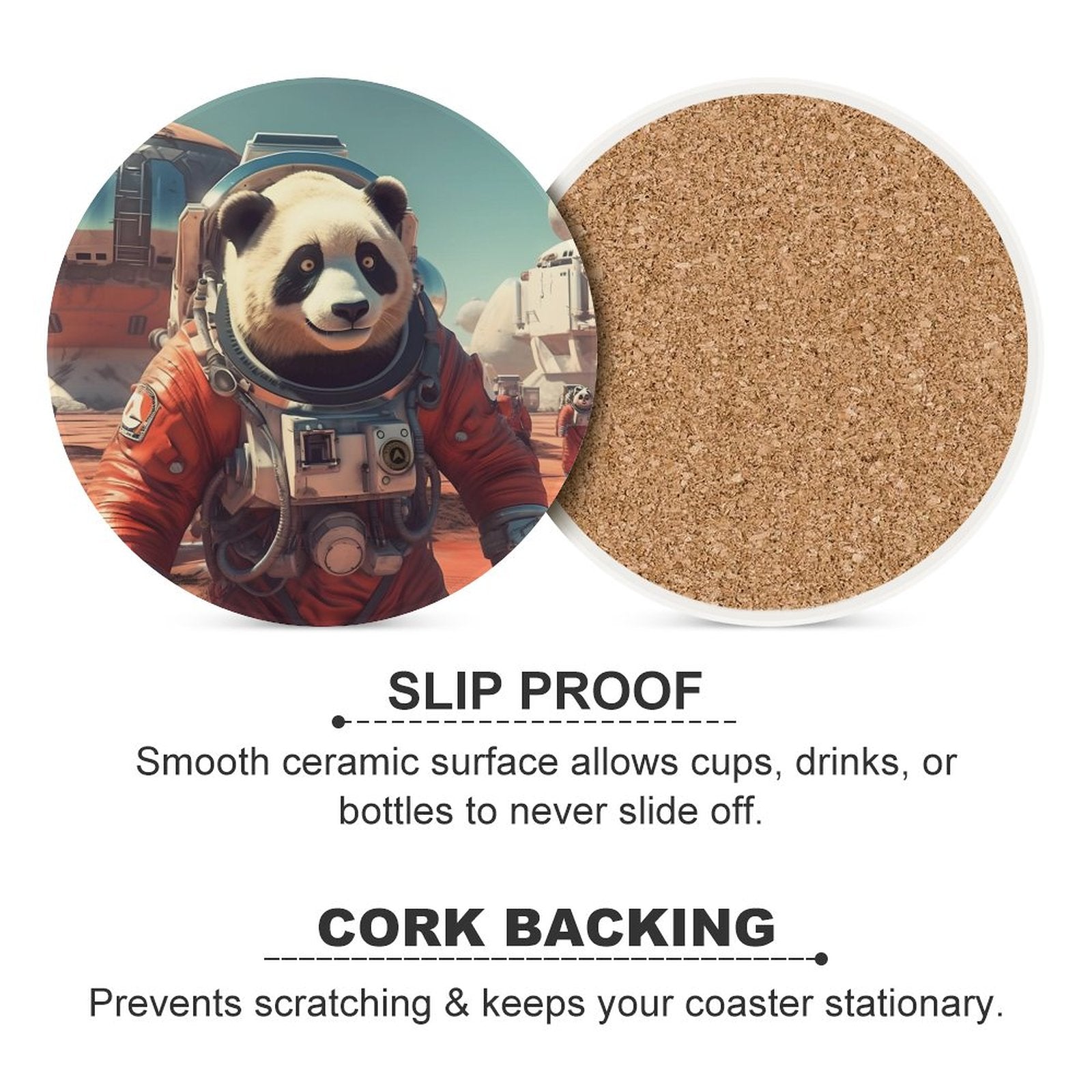 Ceramic Coasters (Round) SolarLab_a_Panda_astronaut_walk_on_the_Mars_spaceship_sci-fi_pu_793a70ab-82ca-4501-88c6-6cc9c3220406 normal-online-PERSONAL DESIGN