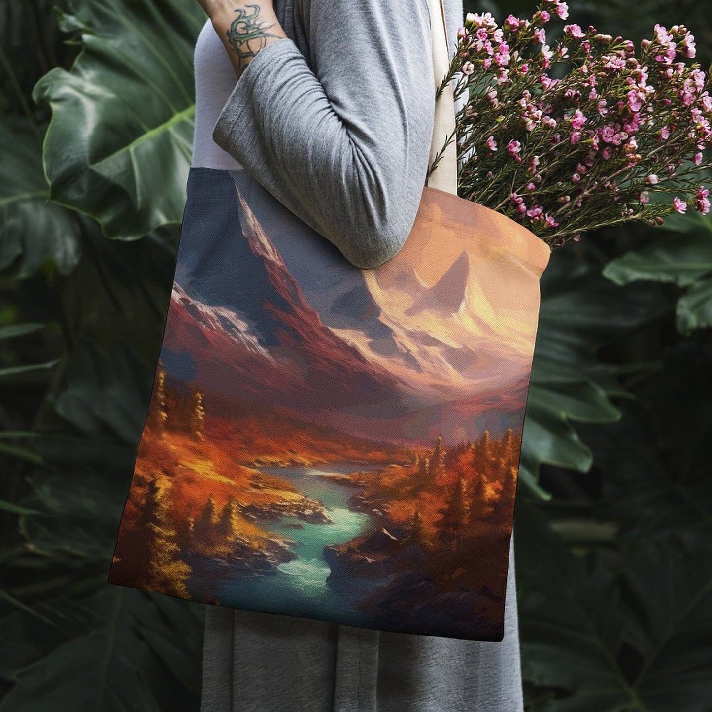 Canvas Tote Bag Double SolarLab_Norwegian_aurora_autumn_mountains_forestshyper-detail__c916b784-da0c-41a1-b3ad-0addfdd7b88e Style-3 38×41cm normal-online-PERSONAL DESIGN