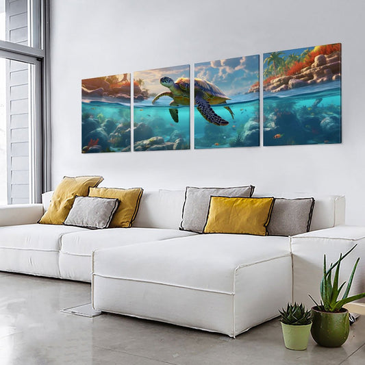 4 Panel Hanging Posters Vertical SolarLab_Sea_turtles_tropical_sea_island_sunlight_hyper-detail__88c311a8-1508-4981-8598-3d2b7de2cfd0 normal-online-PERSONAL DESIGN
