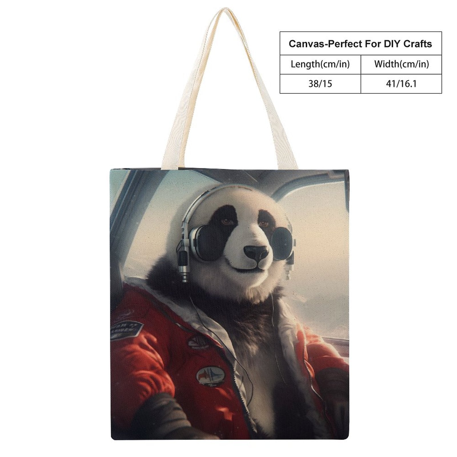 Canvas Tote Bag Double SolarLab_a_Panda_pilot_drive_a_private_jet_in_the_sky_on_the_Ar_2a020d17-af99-4229-8f93-36589779f03e Style-6 38×41cm normal-online-PERSONAL DESIGN