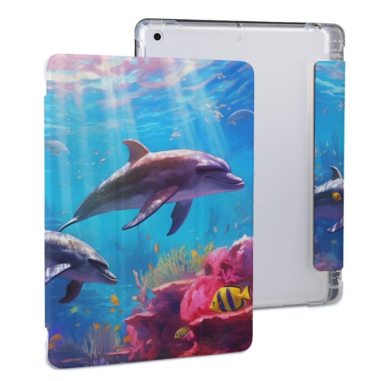 The Ipad Pen Slot Case SolarLab_Dolphins_tropical_sea_hyper-detail_high_resolution_8k_655814c8-b7f8-4c4c-9763-de92d9ff2f5d_ normal-online-PERSONAL DESIGN