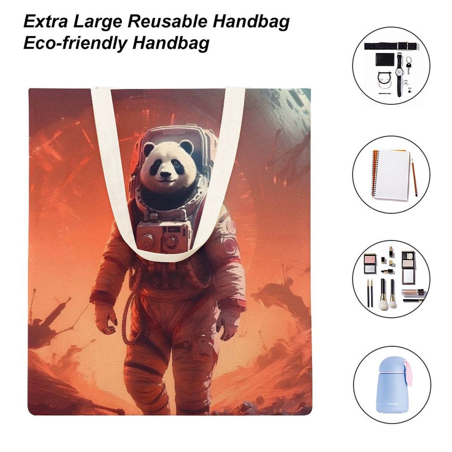 Canvas Tote Bag Double SolarLab_a_Panda_astronaut_walk_on_the_Mars_spaceship_Cyberpunk_68b4d70b-912c-4a5b-b14c-5ba05107d5dc Style-37 38×41cm normal-online-PERSONAL DESIGN