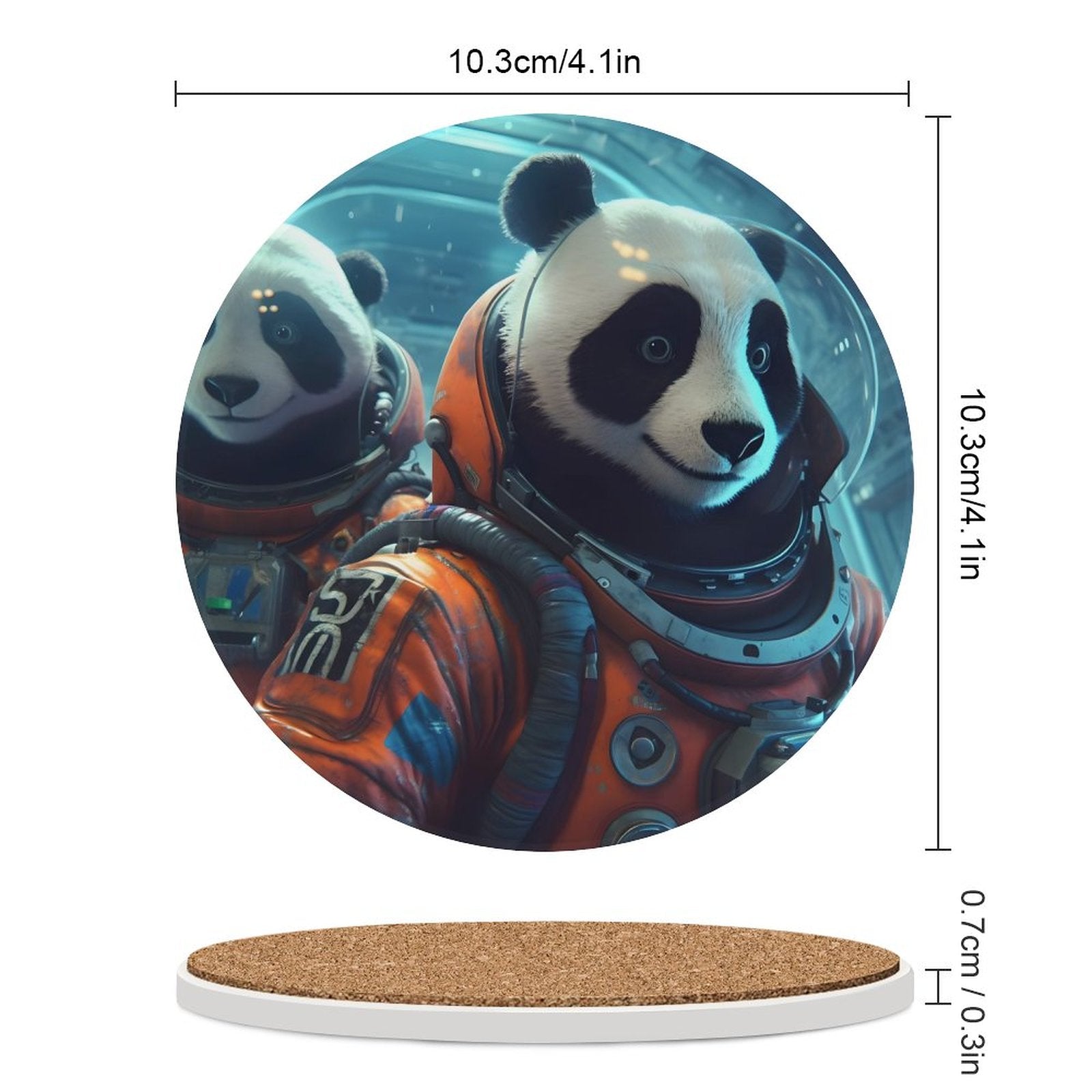 Ceramic Coasters (Round) SolarLab_Two_panda_astronauts_piloted_a_spaceship_from_Earth_to_219bb91d-8ff7-4813-8efa-fdf504001a79 normal-online-PERSONAL DESIGN