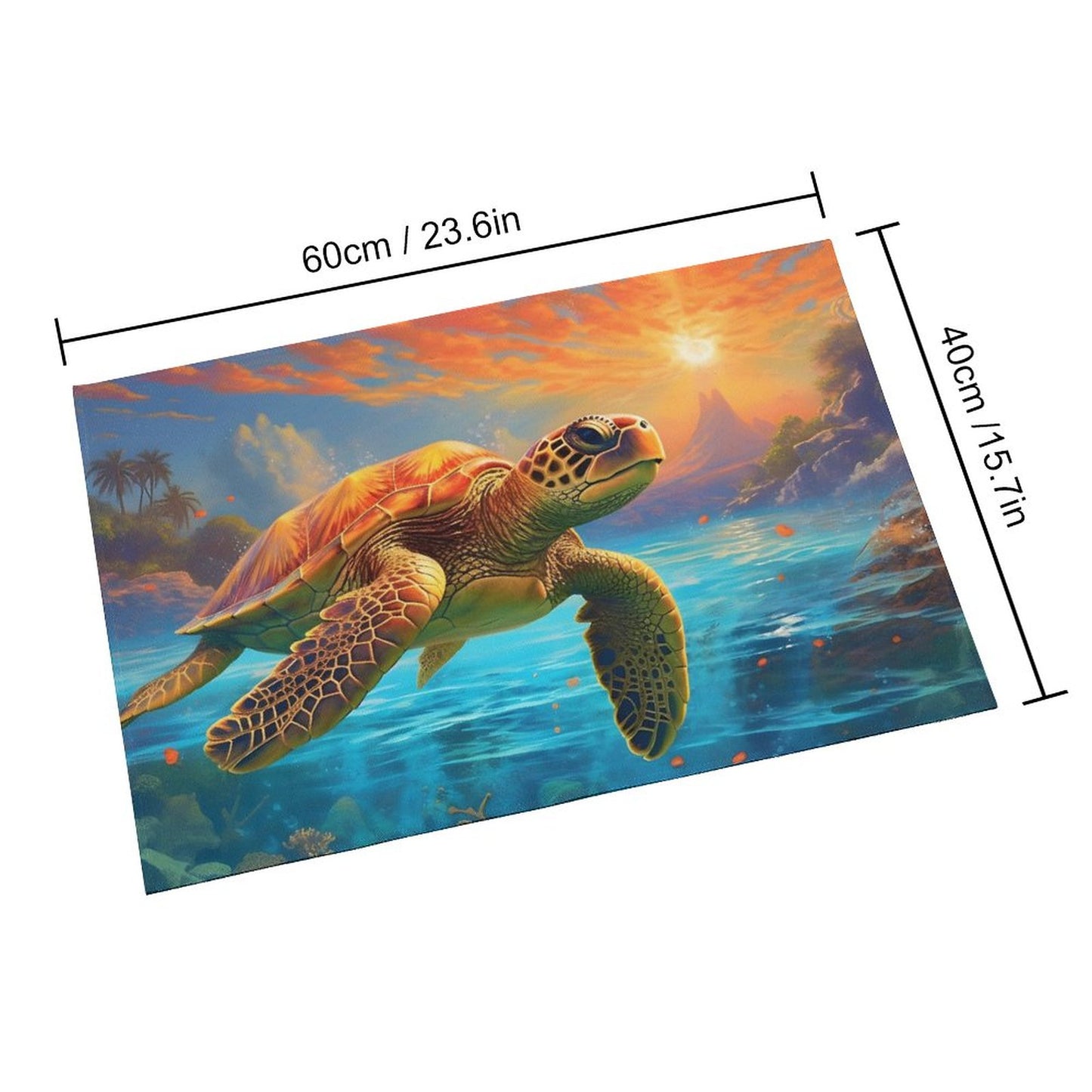 Crystal velvet carpet sea turtles htc01a012 - iTopMax