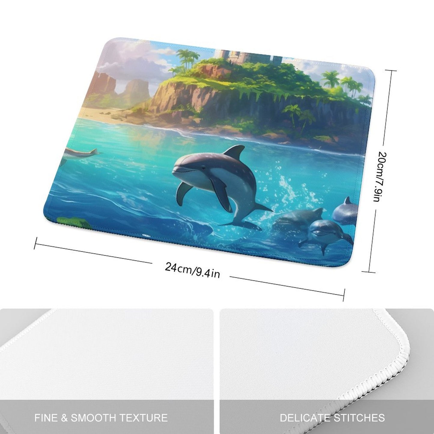Mouse Pad SolarLab_Dolphins_tropical_sea_island_sunlight_fantasy_stock_il_fcec8005-dae5-4c03-8fbd-f778649c18b4 normal-online-PERSONAL DESIGN