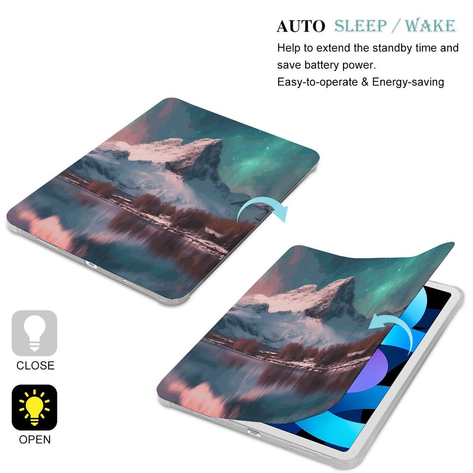 The Ipad Pen Slot Case SolarLab_Norwegian_aurora_winter_mountains_forests_lake_hyper-d_02eaf923-bc93-48e1-828a-35b11ccc5bd9 normal-online-PERSONAL DESIGN