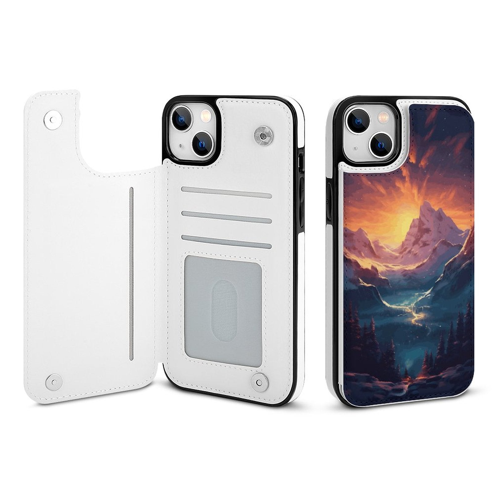 Mobile Phone Case for Apple IPhone 14 SolarLab_Norwegian_aurora_winter_mountains_forests_hyper-detail_a7427f32-3528-4890-abde-0738f38c252c normal-online-PERSONAL DESIGN