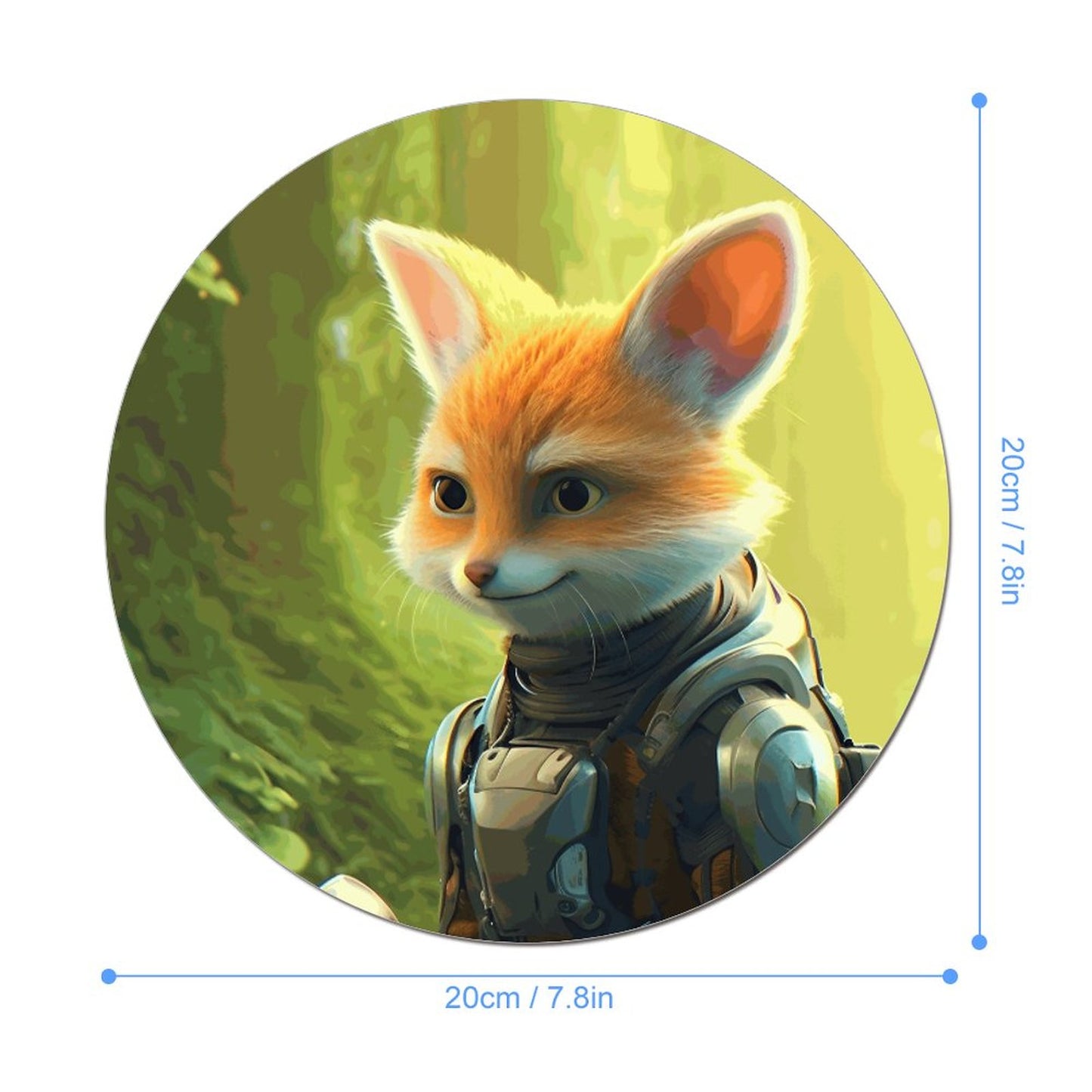 Mouse Pad Fox_004 Style-3 20*20cm normal-online-PERSONAL DESIGN