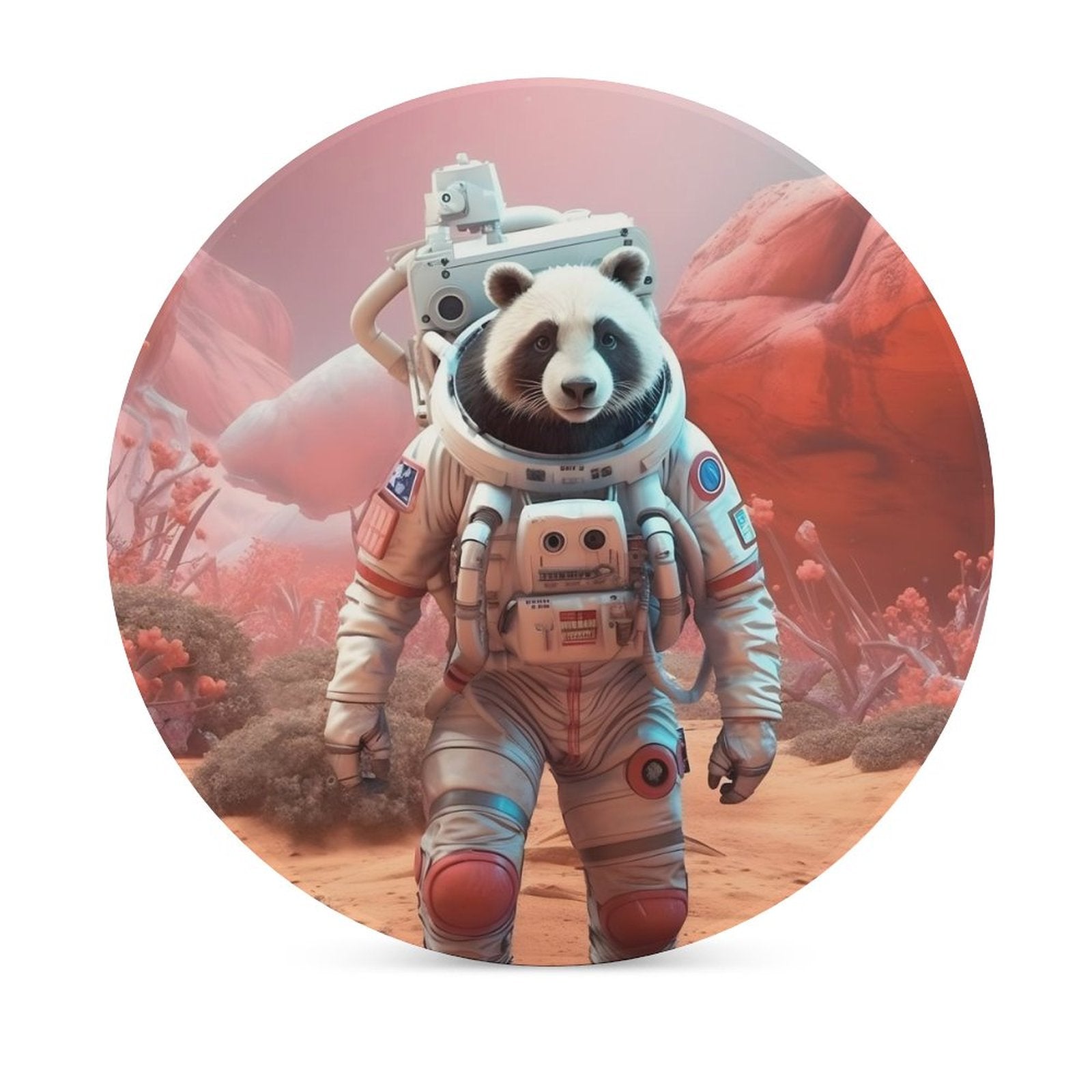 Ceramic Coasters (Round) SolarLab_a_Panda_astronaut_walk_on_the_Mars_spaceship_Cyberpunk_0bdf3981-a0b9-4aad-bbc3-67798d3c110e normal-online-PERSONAL DESIGN