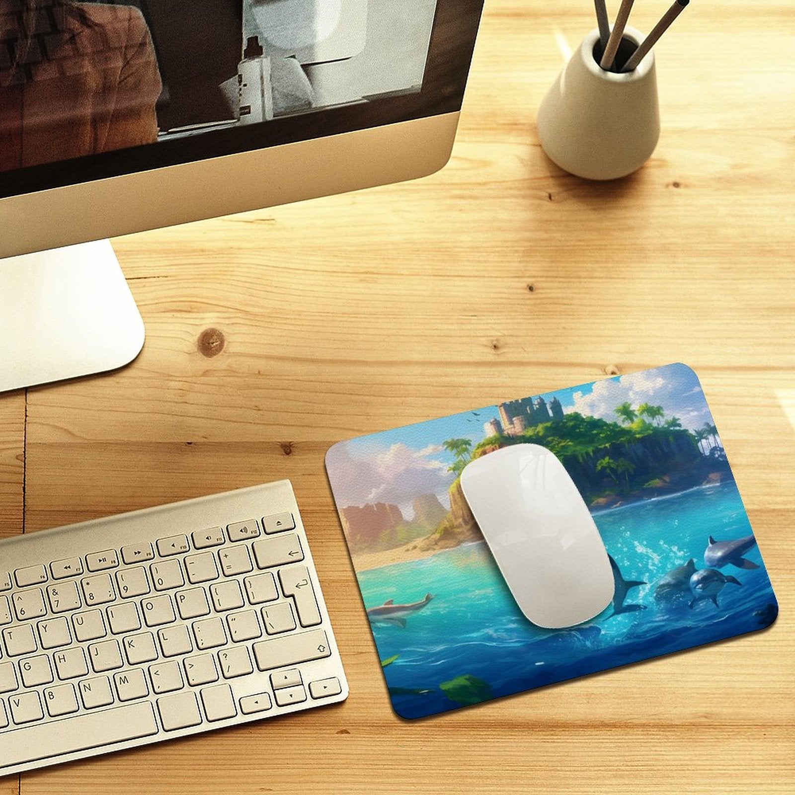 Leather Mouse Pad Dolphins, 1 Size, DA05B03 - iTopMax