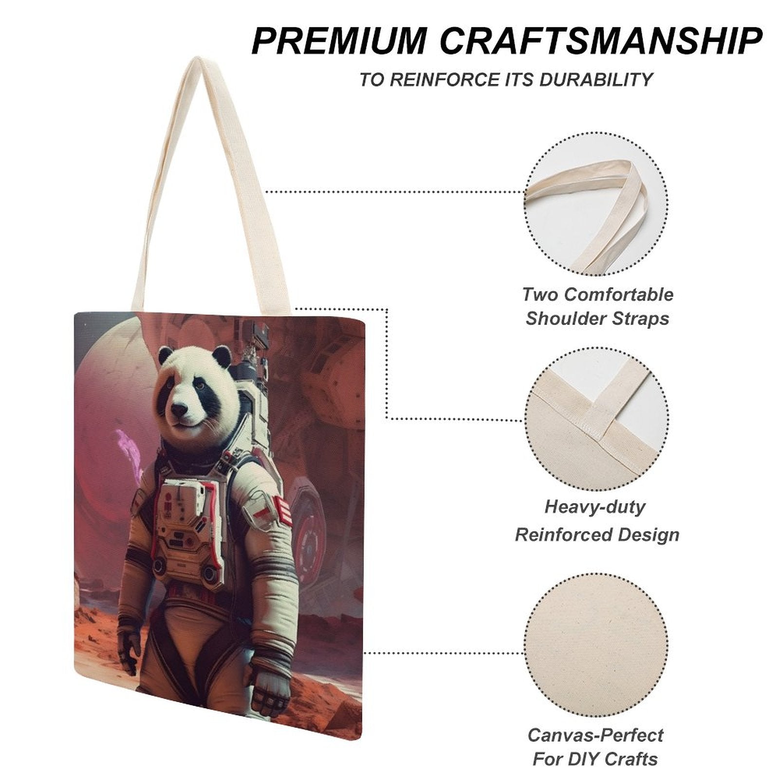 Canvas Tote Bag Double SolarLab_a_Panda_astronaut_walk_on_the_Mars_starship_Cyberpunk__2c9bca64-42ac-4372-9004-11ba37f4a622 Style-32 38×41cm normal-online-PERSONAL DESIGN