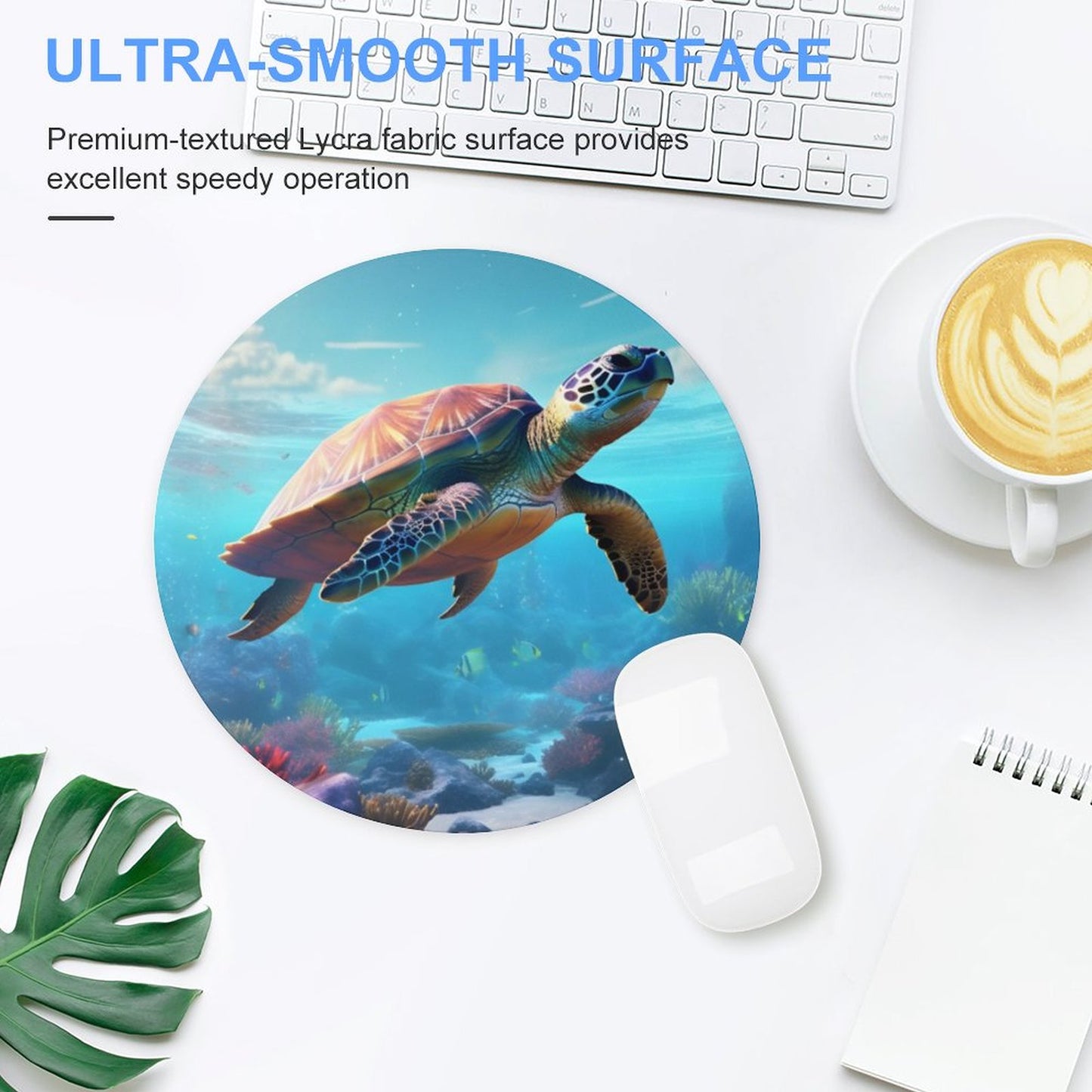 Mouse Pad SolarLab_Sea_turtles_tropical_sea_island_sunlight_fantasy_stock_a8e2acd4-f704-46d7-956a-d919666d76ff Style-12 20*20cm normal-online-PERSONAL DESIGN