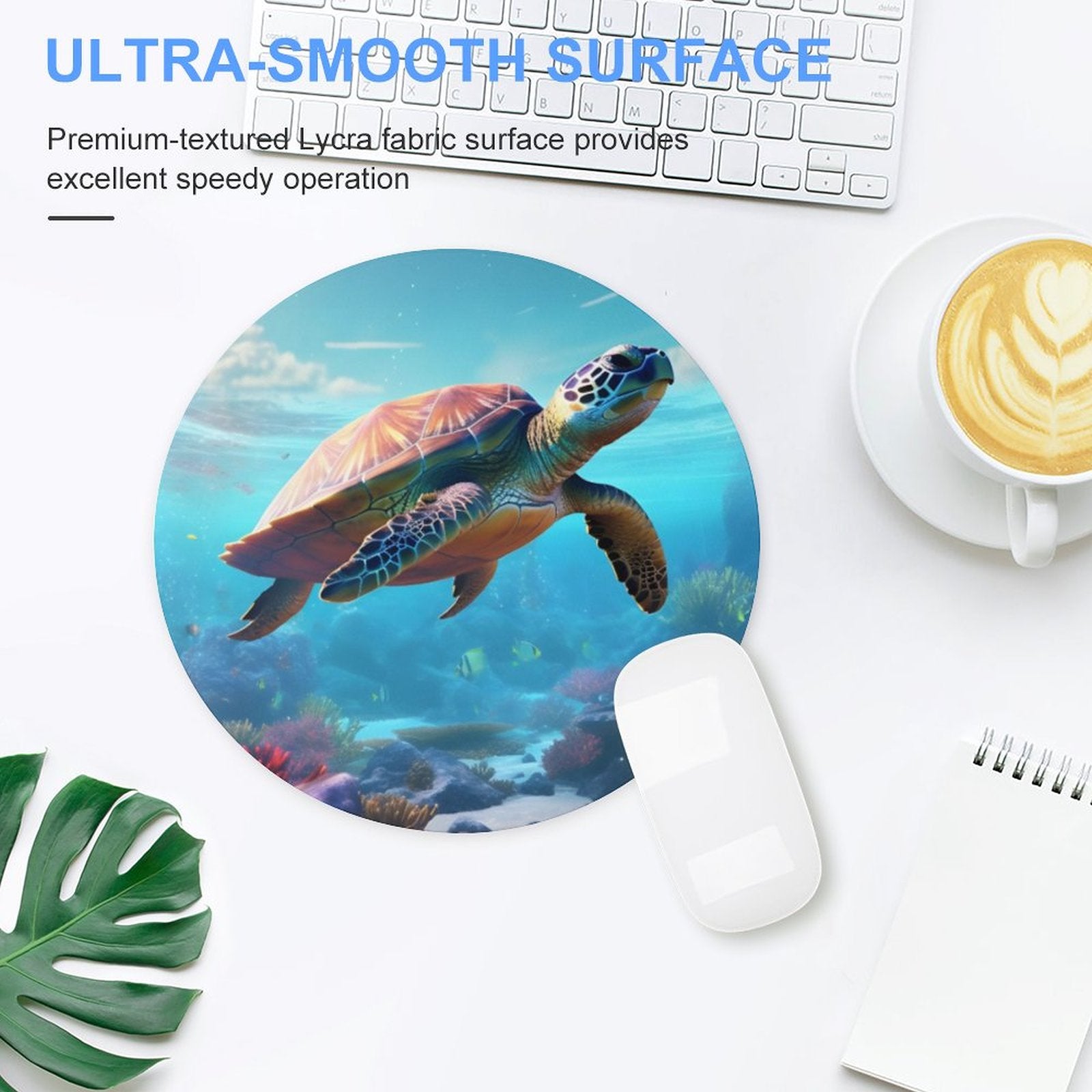 Mouse Pad SolarLab_Sea_turtles_tropical_sea_island_sunlight_fantasy_stock_a8e2acd4-f704-46d7-956a-d919666d76ff Style-12 20*20cm normal-online-PERSONAL DESIGN