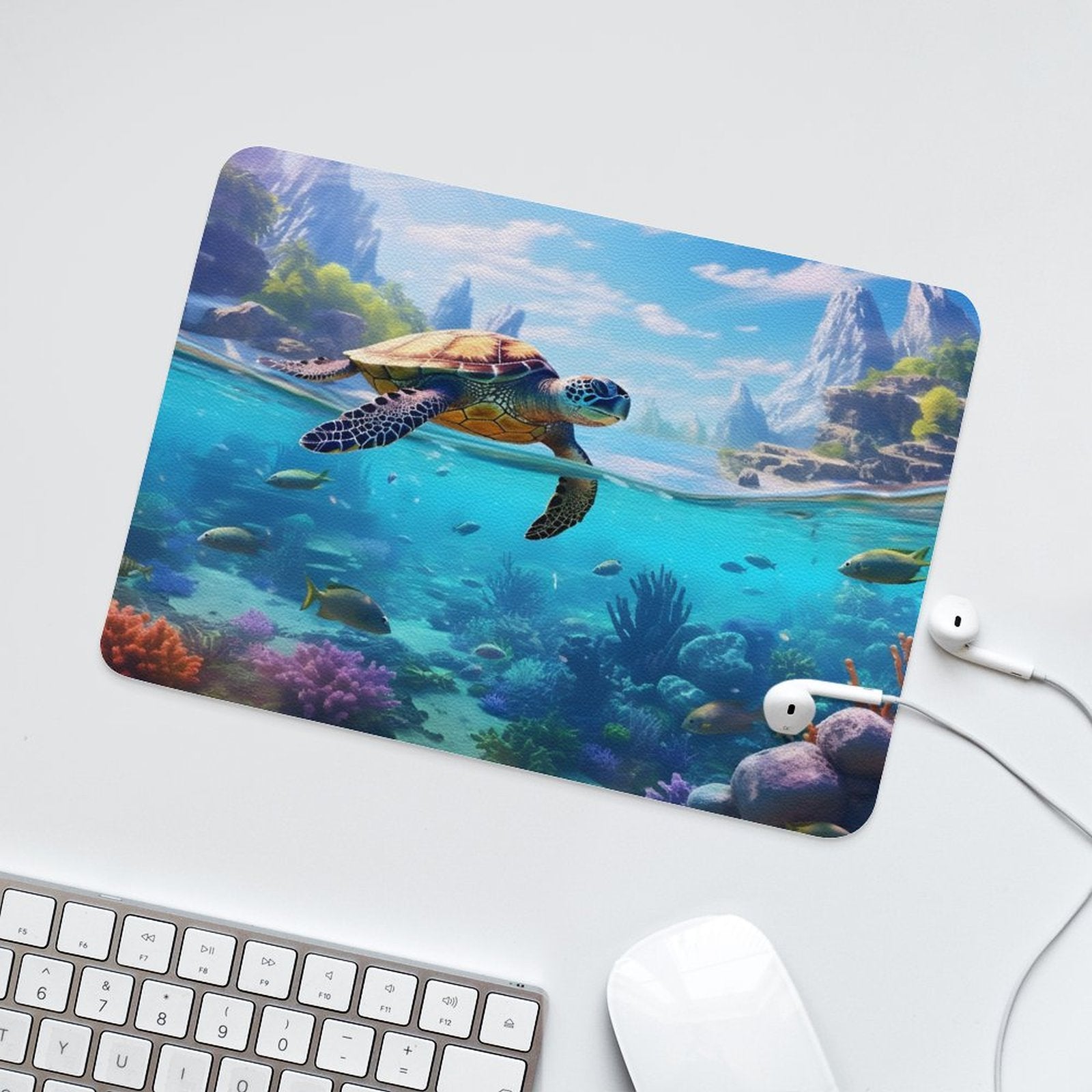 Leather Mouse Pad Sea Turtles, 1 Size, DA05B13 - iTopMax