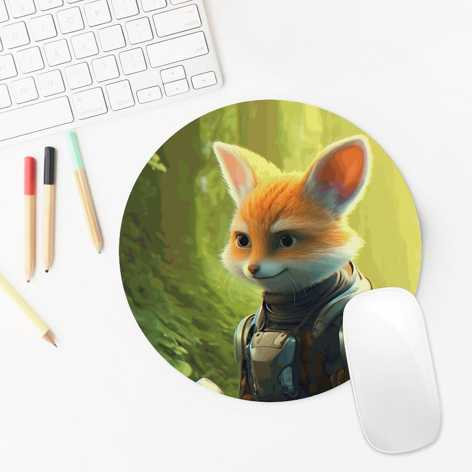 Mouse Pad Fox_004 Style-3 20*20cm normal-online-PERSONAL DESIGN