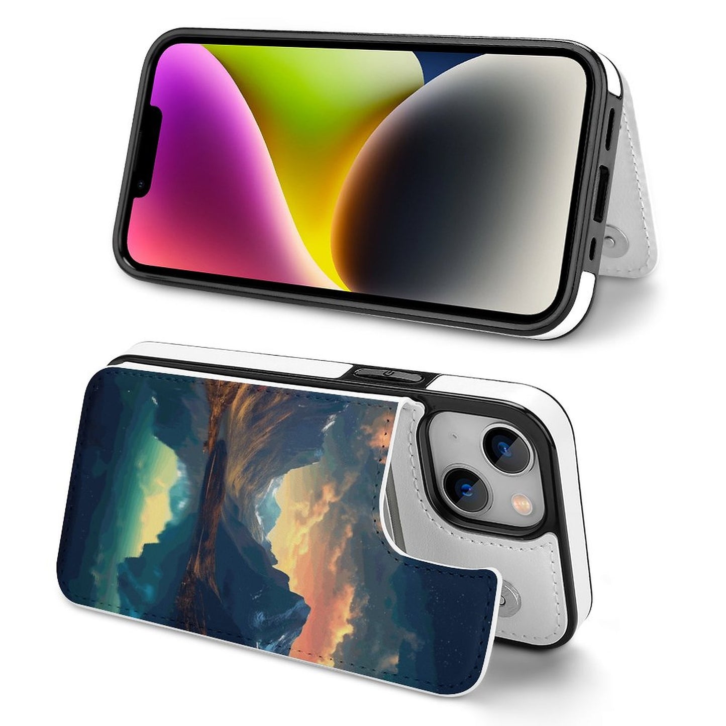 Mobile Phone Case for Apple IPhone 14 SolarLab_Norwegian_aurora_summer_mountains_forests_hyper-detail_b24d068a-fdf6-4546-a8c1-9a8ab663bddf normal-online-PERSONAL DESIGN